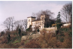 Die Villa Vogelsang von der Ruhr aus